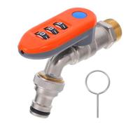 Toddmomy Heavy-Duty Outdoor Faucet Lock with Password Code, Copper Water Spigot Lock for Garden and Patio, 4" Conversion Adapter, Anti-Theft Protection Preventing Unauthorized Use