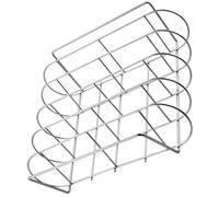 Toddmomy Heavy Duty Stainless Steel Bbq Rib Rack for Grilling Lamb Chops and Beef Ribs, Portable Outdoor Barbecue Roasting Shelf with Iron Grill Basket for Backyard and Camping