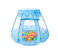 Toddmomy Hexagon Play Tent for Blue Indoor Game House Yurt for Kindergarten Fun Easy Installation Resistant Creative Play Space for Ages Balls Not Included