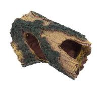 Toddmomy Hollow Resin Tree Stump Aquarium Decor Fish Tank Landscaping Ornament for Betta Fish Shrimp Axolotls Hiding Shelter Natural Driftwood Style Resin Trunk for Small Aquatic Pets and