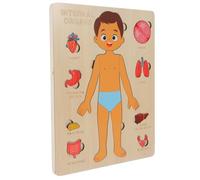 Toddmomy Human Body Puzzle Toy for Kids 1 Set Wooden Anatomy Puzzle Organs Early Learning Educational Tool for Preschoolers and Toddlers