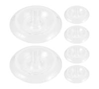 Toddmomy Hydroponic Floating Flower Holder 6 Pack Transparent Round Floral Frog Inserts Stem Fixation Tool for Floating Flowers Aquatic Plant Arrangement in Vases and Bouquets