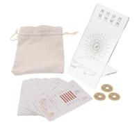 Toddmomy I Ching Divination Cards 64 Hexagrams Fortune Deck with Stand Beginner’s Chinese Fortune Telling Paper Cards Set for Learning and Play