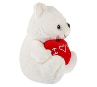 Toddmomy I Love You Plush Bear Ornament Soft Stuffed Animal with Heart for Valentine Day Weddings and Parties Cute Plush for Class and Giving