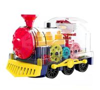 Toddmomy Imitation Train for Toddlers with Music and Flashing Lights Fun Electric Train Toy for Boy Girl Wheel Design Safe Play Without Burrs for Strengthening Parent-boy Girl Bond