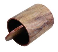 Toddmomy Imitation Wood Grain Wastepaper Basket 15L Swing Lid Round PP Container Suitable for Bedrooms