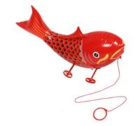 Toddmomy Inflatable Cartoon Fish Pull Line, Fun Party Favor Balloon, Farm Animal Theme Birthday Decoration, Sports Day Kit Accessory