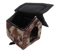 Toddmomy Insulated Outdoor Cat House Windproof Shelter for Winter with Cozy Warm Nest Easy Installation Multi-functional Cat Tent and Kittens Desert Camouflage Design