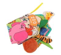 Toddmomy Interactive Animal Soft Cloth Book for Newborns Months Portable Sensory Learning with Crinkle Textures and Vibrant Colors Washable Early Education Book for Development