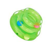 Toddmomy Interactive Cat Three Level round Amusement Plate Made of Sturdy Plastic for Indoor Pet Play and Keeping Kitten Healthy and Active with Fun Exercise