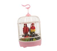 Toddmomy Interactive Simulation Bird Cage Toy Realistic Bird Sounds Chirping Movement Sound Activated for Boys and Girls Decor