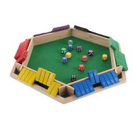 Toddmomy Interactive Six Sided Flip Game Table with Card and Mahjong Holder for Ktv Bars Parties and Gatherings Versatile Board Game Accessory with Multiple Built Rules for Social