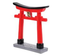 Toddmomy Japanese Shinto Torii Gate, Red Miniature Aquarium Torii Ornament Zen Garden Accessories Fish Tank Bridge Landscape Decoration S