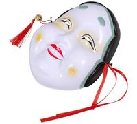 Toddmomy Japanese Style Plastic Decorative Mask Unisex Design Ensuring Longevity Cosplay Costume Accessories for Party Role Playing