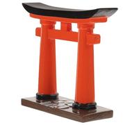 Toddmomy Japanese Torii Gate Statue, 1Pc Japanese Mini Tori Gate Miniature Aquarium Torii Ornament Fish Tank Bonsai Landscape Decoration Zen Garden Accessories