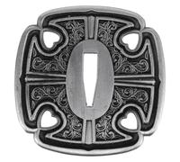 Toddmomy Japanese Tsuba: Guard Tsuba for Samurai - Replacement Metal Handguard with Engraved Pattern for Martial Arts, and Collection 2.6x0.7cm Hole