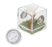 Toddmomy Jumping Spider Habitat Box Micro Spider House Humidifier Feeding Port Small Insect Breeding Case Mini Lamp