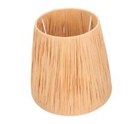 Toddmomy Khaki Paper Lampshade for Pendant Table and Floor Lamps Raffia Straw Material Softens Light for Living Bedroom Dining and Restaurant Use Stylish Lamp Cover Accessory