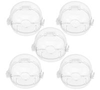 Toddmomy Kitchen Gas Stove Knob Covers Childproof Safety Case Universal Oven Control Protection Cover for Baby Kids Durable Clear Plastic 5 Pack