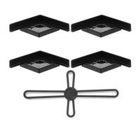 Toddmomy Large Black Fish Tank Base Stand 4 Plastic Protective Corner Guards, Aquarium Edge Protector for Indoor Fish Tanks, Crashproof Aquarium Accessory for Home Use