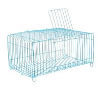 Toddmomy Large Blue Square Pillow Bird Carrier Cage Portable Wire Parrot Travel Cage for Small Pets Rabbit Chick Duck Transport
