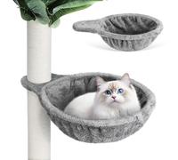 Toddmomy Large Cat Hammock Bed, Soft Plush Basket Attachment for Scratching Post & Tree, Replacement Hanging Seat for Indoor Cats, Sturdy Wall Window Perch, Easy to Clean Fabric,30cm