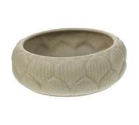 Toddmomy Large Ceramic Hydroponic Planter Bowl for Water Lilies and Daffodils, Rustic Stone-effect Flower Pot for Garden and Balcony Decoration, Sturdy Clay Planting Container for Indoor