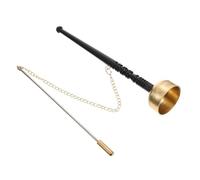 Toddmomy Large Handheld Yin Qing Buddhist Percussion Instrument for Temple Rituals Polished Copper Chime with Loud Resonant Sound for Meditation Prayer and Ancestral Halls