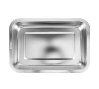 Toddmomy Large Rectangular Portable Cat Litter Box Open Type Stainless Steel Toilet for Easy Cleaning Durable Low Edge Design for Home Use Material for Cats