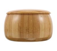 Toddmomy Large Solid Wood Go Chess Pieces Storage Jar with Flat Lid, Bamboo Wood Container for Go Game Accessories, Portable Board Game Organizer for Students, 14x14x8.5cm