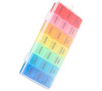 Toddmomy Large Weekly Pill Organizer 3 Times A Day, Moisture-Proof 7 Day Pill Box, Travel Medicine Cases Portable for Medications Vitamin Fish Oil Supplements, Easy to Use