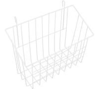 Toddmomy Large White Rabbit Hay Feeder Rack for Cage, Hollow Cast Iron Hanging Hay Basket, Household Bunny Feeder Holder for Small Animals and Guinea Pigs