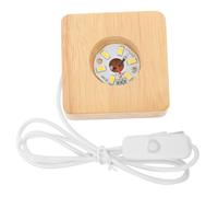 Toddmomy LED Light Display Base , for Wooden Crystal Ball Illuminating Feature Minimalist Modern Style Lighted Stand Square Specimen Suitable for Homes and Commercial Spaces