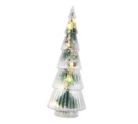 Toddmomy LED Mini Christmas Tree with Color Changing Lights Tabletop Christmas Decoration Compact Mantle Night Light for Cozy Holiday Ambience for Home and Office