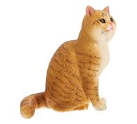 Toddmomy Lifelike Simulation Cat Model Realistic Haired Cat Figurine for Learning and Decoration Plastic Animal Model