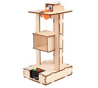 Toddmomy Lift Elevator DIY Craft Kit Remote Control Elevator Toy Physical Equipment Crane Lift Elevator Model Early Learning STEM Project Assembling Science Experiment Kit (Without Battery)