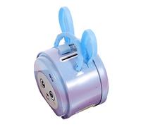 Toddmomy Lockable Cartoon Piggy Bank for Boys and Money Saving Box with Key Flat Base Desktop Ornament Compact Coin Bank Teaching Value of Saving