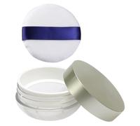 Toddmomy Loose Powder Box with Puff for Women, Plastic and Abs Material, Creative Mesh Design with Good Sealing and Even Powder Distribution, for DIY Makeup Application Random Color