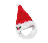 Toddmomy Lovely Pet Santa Hat Beard Christmas Costume for Dogs and Cats Festive Headwear for Holiday Parties for Pets Celebrating Christmas