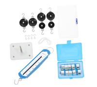 Toddmomy Magnetic Base Pulley Block Set with Force Gauge and Hook Weights Portable Storage Box Stable Physics Mechanics Teaching Aid for Middle School Stem Classroom Experiments