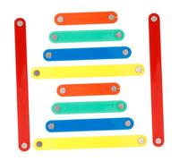 Toddmomy Magnetic Geometric Shape Tiles Set for Kids 10-Piece Math Manipulatives Triangles and Squares for Classroom and Home Education