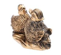 Toddmomy Mandarin Duck Feng Shui Ornament Resin Craft 3.54 Inch for Home and Office Decoration