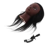 Toddmomy Mannequin Head Supporting Diverse Styling with Stand Real Human Hair Adaptable Learning Hair Styling Doll for Hairdressing Training and Practice for Home Training and Salons