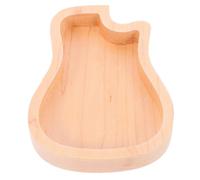 Toddmomy Maple Wood Guitar Pick Holder Box Creative Guitar Shaped Plectrum Storage Case Compact Portable Pick Container Suitable for Musicians and Travel