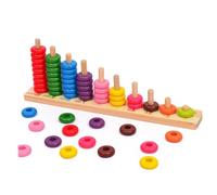 Toddmomy Math Educational Large for Early Learning Counting Blocks for Childrens Practical Ability Development Parent Interactive Plaything Safe Material Building