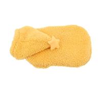 Toddmomy Medium Dog Pyjamas Star Design Plush Fleece Lined Winter Clothes for Small Dogs Cute Winter Fashion Style Snug Fit Optimal Insulation Yellow Puppy Outfit for Indoors and Outdoors