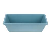 Toddmomy Medium Rectangular Plastic Flower Pot with Drainage Tray, Sky Blue Window Box Planter, 43Cm Length, Two-Pack for Herb and Succulent Planting on Window Frames
