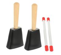 Toddmomy Metal Cowbell with Handle Ergonomic Design Clear Crisp Sound Noisemaker for Sports Events Parties Musical Instrument Teaching Percussion Bells for Cheer and Team Spirit