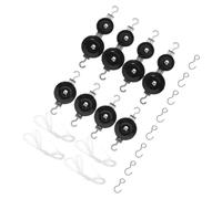 Toddmomy Metal Pulley Physics Experiment Kit for - Set of 4 Fixed and 4 Movable Pulleys with Rope and Hooks, Mechanical Teaching Tool for Secondary School Science and Physics Learning