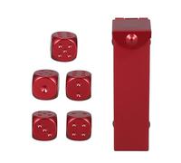 Toddmomy Metallic Dice with Rounded Edge and Aluminium Alloy Material, Reliable and Fair Gameplay, Includes Dedicated Rectangle Case, for Festival and Wedding Board Game Parties